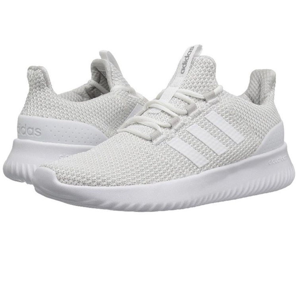 women’s addia’s all white tennis shoes